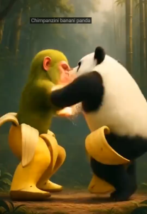 Pandacini Bananini Articulated Panda Toy 3D Figure Artikulasi Aksi Koleksi