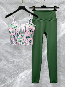 ชุดโยคะผู้หญิง ชุดออกกำลังกายสปอร์ตเซ็กซี่แห้งเร็ว ชุดโยคะฤดูร้อน 2024 ใหม่ ชุดออกกำลังกายสีสันสดใส สายเดี่ยว ชุดโยคะ