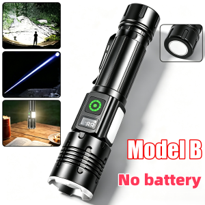 Super Bright 900W LED Flashlight 6000M Long Shot Zoomable Torch USB Rechargeable for Outdoor Camping Fishing Hunting Emergency