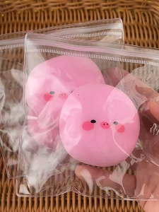 สกุชชี่ หน้าหมูชมพูDO101 ของเล่นคลายเครียด ของเล่นเด้ง ดึ้งๆ ฟื้นตัวเร็ว ของเล่น สไลม์และสกุชชี่