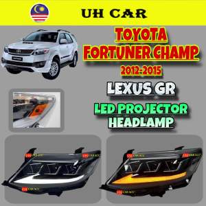 (LEXUS GR) Toyota Fortuner Champ 2012-2015 Dynamic Led Projector Head Lamp Headlamp Headlight Light With Running Signal