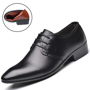 Sharp Toe Business Shoes for Men Spring New Style Versatile British Style Leather Shoes Comfortable All-Match Office Shoes