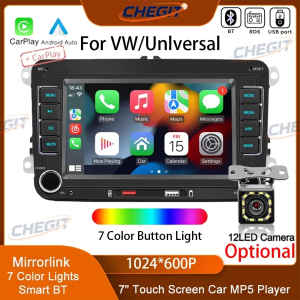 Wireless CarPlay Android Auto 7" Car Multimedia Player For VW 2 Din FM RDS Touch Screen Car Stereo Radio VW Passat Golf Caddy
