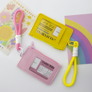 Korean Style Mini Keychain Wallet Student Durable Multi-Functional Card Holder PU Leather Zipper Closure Solid Color Bag