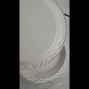 (50pcs) Piring Plastik Tebal Putih Susu P9 P7 P6 Piring Makan Sekali Pakai Acara Pesta