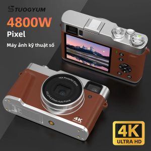 9PC 4K Máy Ảnh Kỹ Thuật Số 48MP Vlog 16X Zoom Tự Động Lấy Nét Màn Hình 2.8 Du Lịch Selfie Chụp Ảnh Chuyên Nghiệp Máy Ảnh Gia Đình
