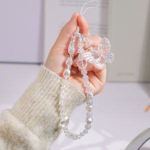 Pendant Phone Lanyard Beaded Anti Lost Wrist Strap Fashion Heart Star Hanging Chain Keychain Jewelry Accessories For Women Girls