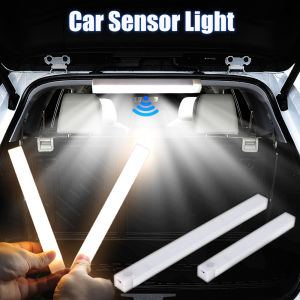 Universal Car Sensor Light For Floor Trunk Hood USB Rechargeable Automatic Induction Light Bar Magnetic Human Body Sensing Lamp