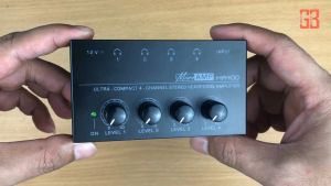 COD Cepat MicroAMP Audio Amplifier Mini Headphone 4 Channel Stereo LEEDOAR / Mini Ampli Stereo Headphone Ampli penguat Suara Mic alat musik amplifer karoke terbaik - HA400