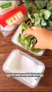 Kotak makan plastik persegi 750ml & tutup / thinwall persegi / Tempat makan / KLIR - ANTI PECAH anti bocor isi 25 pcs