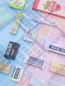 Gôm tẩy bút chì siêu to Deli cỡ lớn dùng lâu dài ít vụn tẩy sạch không gãy xóa chì 2B dành cho học sinh thiết kế có hương thơm tự nhiên các loại quả