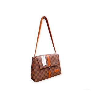 KEENSA Tas Wanita Selempang Selly Bag Tas Bahu Wanita Shoulder bag Kulit PU Motif Catur Z