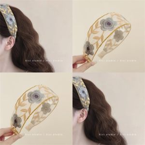 Exquisite Travel Hairband Small Batch Design Embroidered Headband Versatile Hair Wrap Premium Feeling Band for Outdoor Activities