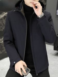 HENGYUANXIANG | Hengyuanxiang Mens Thickened Down Jacket White Duck Hooded Casual Business Winter Coat Warm Fashionable Urban Style 2023