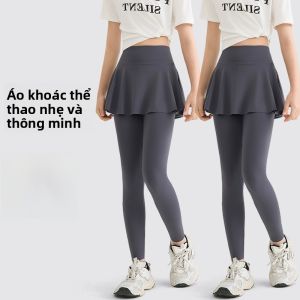 MiiOW | Quần dài hai mảnh giả cho trẻ em Quần cá mập mùa xuân thu Quần áo thể thao co giãn nhanh khô cho bé gái Quần dài thường ngày