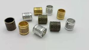 10Pcs/Pack Big Large Hole Alloy viking hair dread dreadlock beard beads tube for women men Hair Accessories