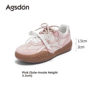 Agsdon | Thick Sole Platform Sneakers Pink