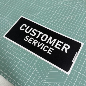 Customer Service. Premium Sticker Sign Notice Signage. Helpdesk Counter. Customer Support Desk. Client Guest Assistant.
