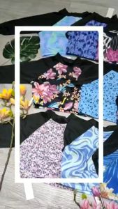 Áo nữ Áo bơi nữ đi biển kèm mút chất liệu thun lạnh BINSPORTS AB001