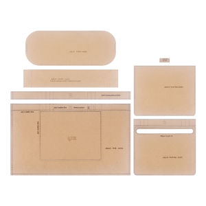 1Set Large-Capacity Minimalist Womens Handbags - Kraft Paper Template DIY Leather Handmade Crafts - Sewing Template with Holes