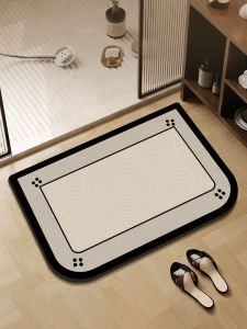 High End Hotel Bathroom Door Mat Water Absorbent Silicon Dendroid Anti Slip Quick Dry Pad for Hand Wash Room Modern Simple Style