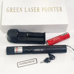 Bút chiếu Laser kính vạn hoa 303 Green Laser Pointer/ Đèn laser màu Xanh
