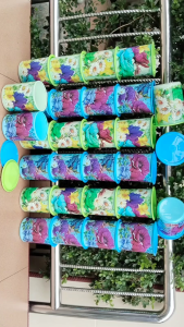 6 Pcs Toples Plastik 1200 ml Calista Motif Bunga