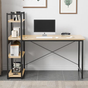 Computer Table 90/120cm Study Table With Book Shelf Desktop Table Office Table for Home Bedroom