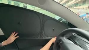 Tấm Che Nắng Dày Cho Tesla Model Y Juniper Chống Tia UV Che Chắn Kính Chắn Gió Trước Và Cửa Sổ Bên Làm Bằng Vải Và Màng Nhôm.