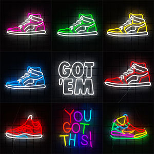 Sneaker Neon Signs for Wall DecorLED Sports Shoe Neon Lights for Bedroom Man Cave Shop Home Party DecorUSB Powered