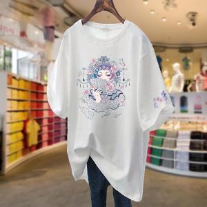 YILU | Summer Loose Cotton Printed T-shirt