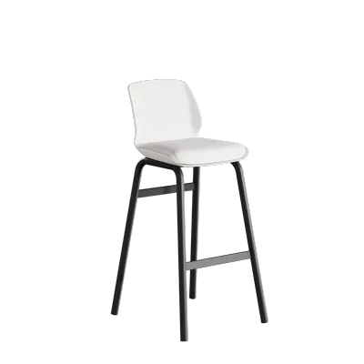 Nordic Luxury Bar Stool Backrest Island Bar Counter Stool Front Desk Creative High Leg Chair Modern Simple Style Non Adjustable Height