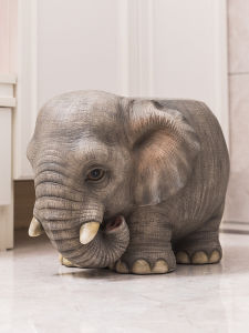 Cute European Elephant Footstool Cartoon Animal Footstool Creative Home Living Room Stool Coffee Table Low Stool