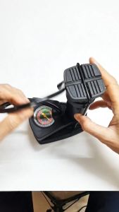 Bơm xe máy xe đạp nhỏ gọn đạp chân đút cốp chuyên dụng mang đi đường dài