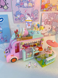 Đồ Chơi Khối Xây Dựng Macaron Color Ice Cream Truck Ngọt Ngào Cho Bé Gái Đồ Trang Trí Giảm Căng Thẳng Quà Tặng Cho Bé Trai Và Bé Gái