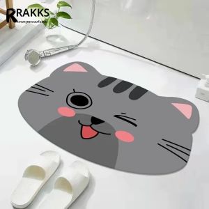 แร็คส พรมปูพื้นบ้าน Diatomite เสื่ออาบน้ํา Ultra ดูดซับพรมห้องน้ํา Quick แห้ง Anti Mold แผ่นพื้น Eco Home Decor 