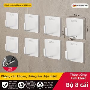 XUANG | G móc dán không dấu dày bằng thép không gỉ 304