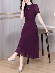 DAIXIANGFEIZI | Chiffon Dress Short Sleeve Petite Style