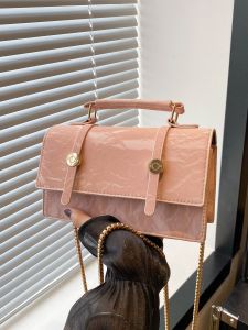 Túi Đeo Chéo Nữ Thời Trang Mùa Hè 2024 Túi Vuông Nhỏ Màu Hồng Túi Xách Mềm Mại Có Khóa Từ Túi Đeo Vai Đơn Cho Thanh Thiếu Niên