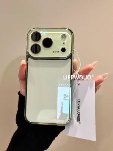 LIANGWU | Electroplated Ice-sense Glass Case Simplified Pure Color Internet Celebrity Female Model Full Coverage Lens
