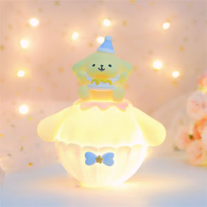 Creative Anime Japanese Style Cartoon Pudding Dog Birthday Cake Night Light for Girls Children Star Lamp Gift