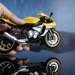 1:12 YAMAHA YZF-R1 Alloy R1M Motorcycle Diecast Car Toys Front Wheel Steering Rear Wheel Suspension Vehices Boys Birthday Gifts