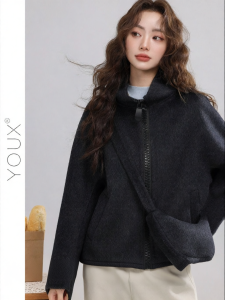 YOUXIANG | Áo Khoác Lông Cừu Mới Mùa Đông Phong Cách Hàn Quốc Vải Hai Mặt
