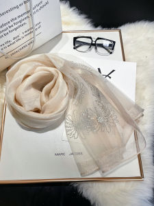 Pearl Scarf Womens Silk Mulberry Silk Gift Ladieswear Outer Wear Spring & Fall Thin Cape Winter Wool Warm Scarf