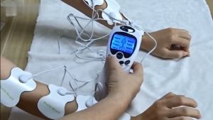 Suolaer Digital Therapy Machine Tens Acupuncture Massager Electronic Pulse Massager Muscle Stimulator Body Back Shoulder Foot Leg Massager Electronic Pulse Massager Tens with Electrode Pads for Pain Relief Therapy And Muscle Massage