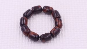 Vòng chuỗi đeo tay đá mắt hổ đen đỏ hình bầu vòng tay chuỗi hạt