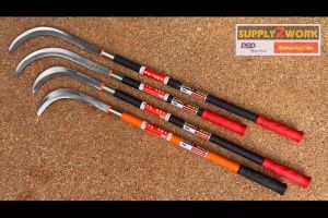 คมกริบ เคียว เหล็กแมงกานิส รุ่นใบมีดหนา มีดพร้า มีดขอชัก ตัดแต่งใบกล้วย มีดตัดกล้วย มีดทำสวน มีดตัดแต่งกิ่งไม้ ด้ามยาว