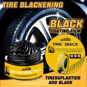 50g multifunctional car motorcycle bicycle tire care coating paste black durable formula anti-cracking anti-scratch