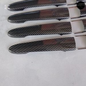 Cover Handle Pegangan Pintu Mobil All New Avanza 2012 - 2021 Carbon Glossy