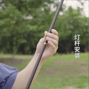 Camping Lamp Pole 1.2m / 1.5m Single / Double Light Hanger Rod Adjustable Lantern Stand Outdoor Spider Tray Top